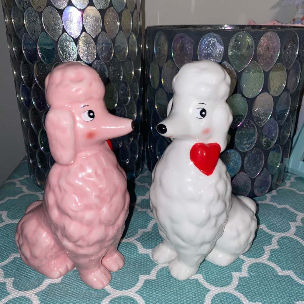 Ceramic set of Valentines Poodles *nwt - Picture 2 of 5